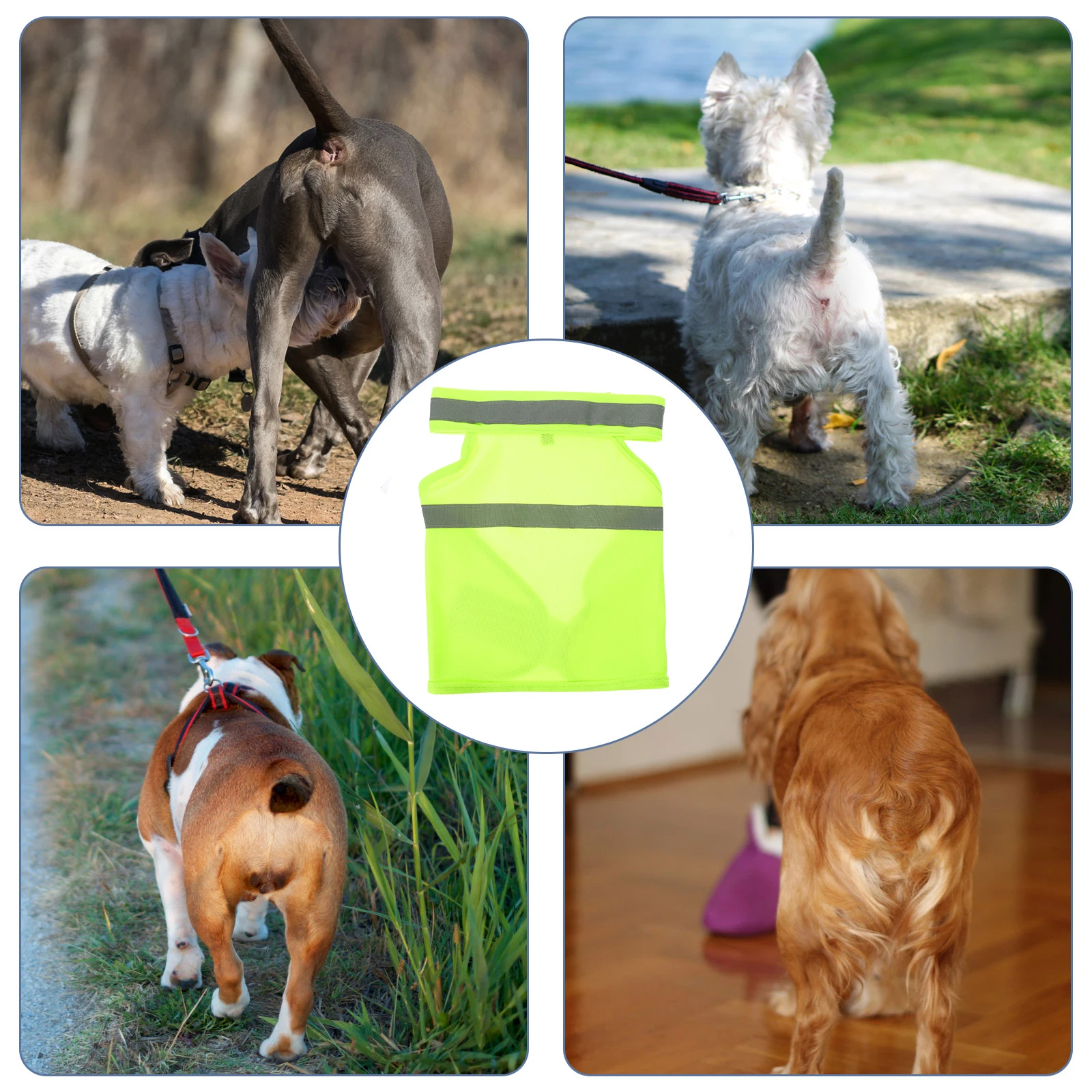 

High Visibility Dog Vest Reflective Safety Jacket for Dogs Hunting Walking Gear Adjustable Size Soft Material Large Small Medium