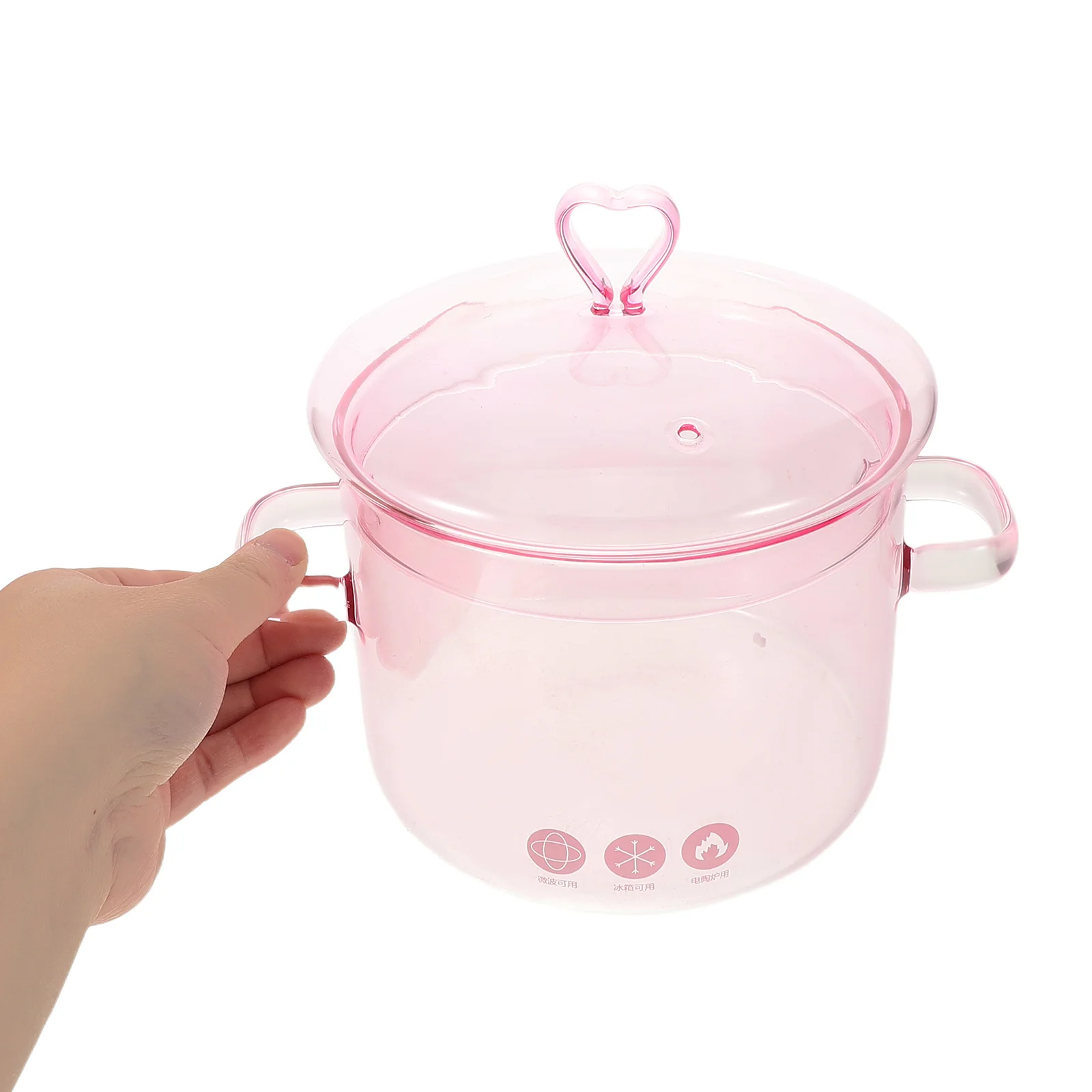 

1900Ml Clear Glass Soup Pot with Lid Heat Resistant Borosilicate Stew Cookware for Stovetop Microwave Fridge Use Ideal for Slow