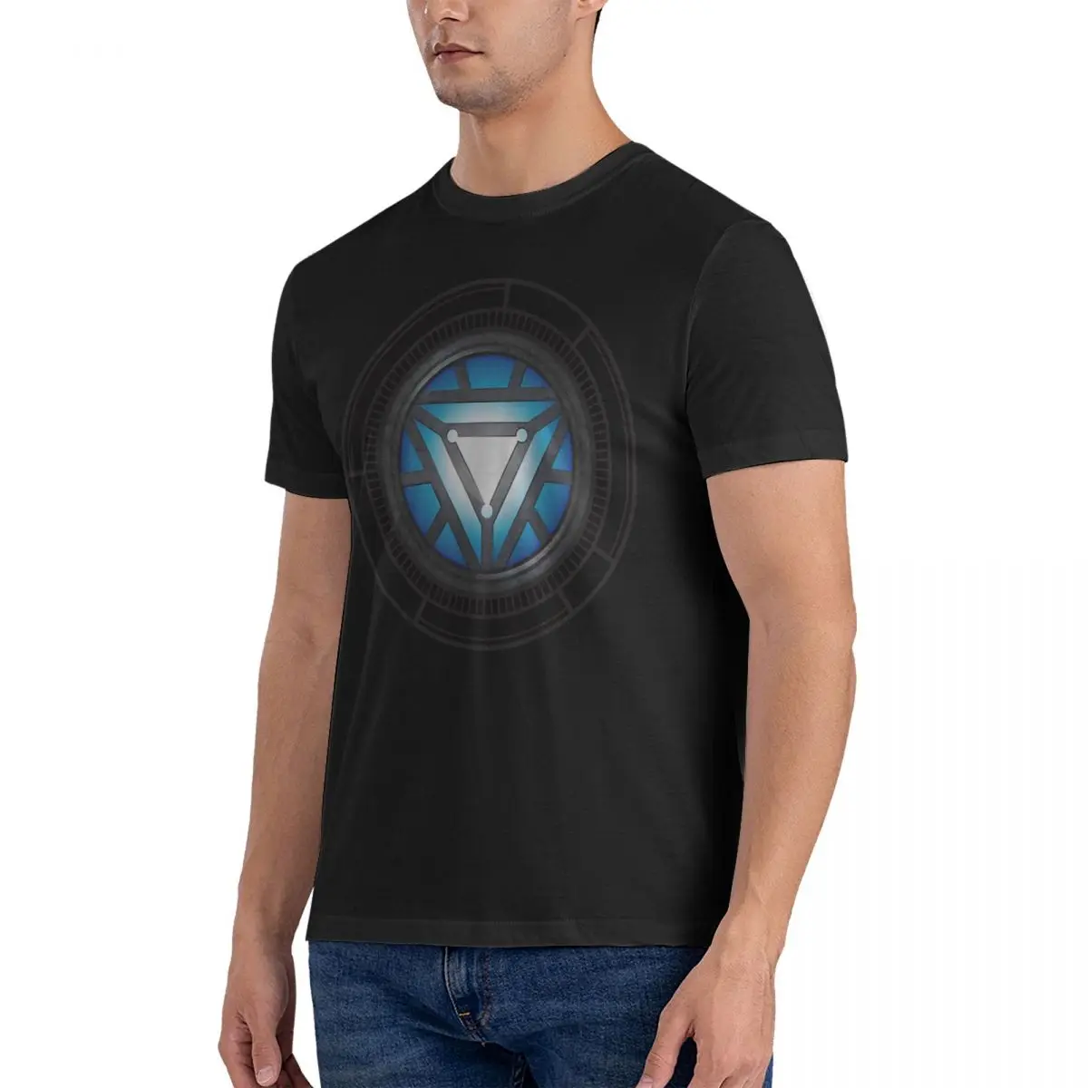 The Arc Reactor T Shirt Men's Cotton Humor T-Shirt O Neck Iron Man Tees Short Sleeve Clothes Gift Idea