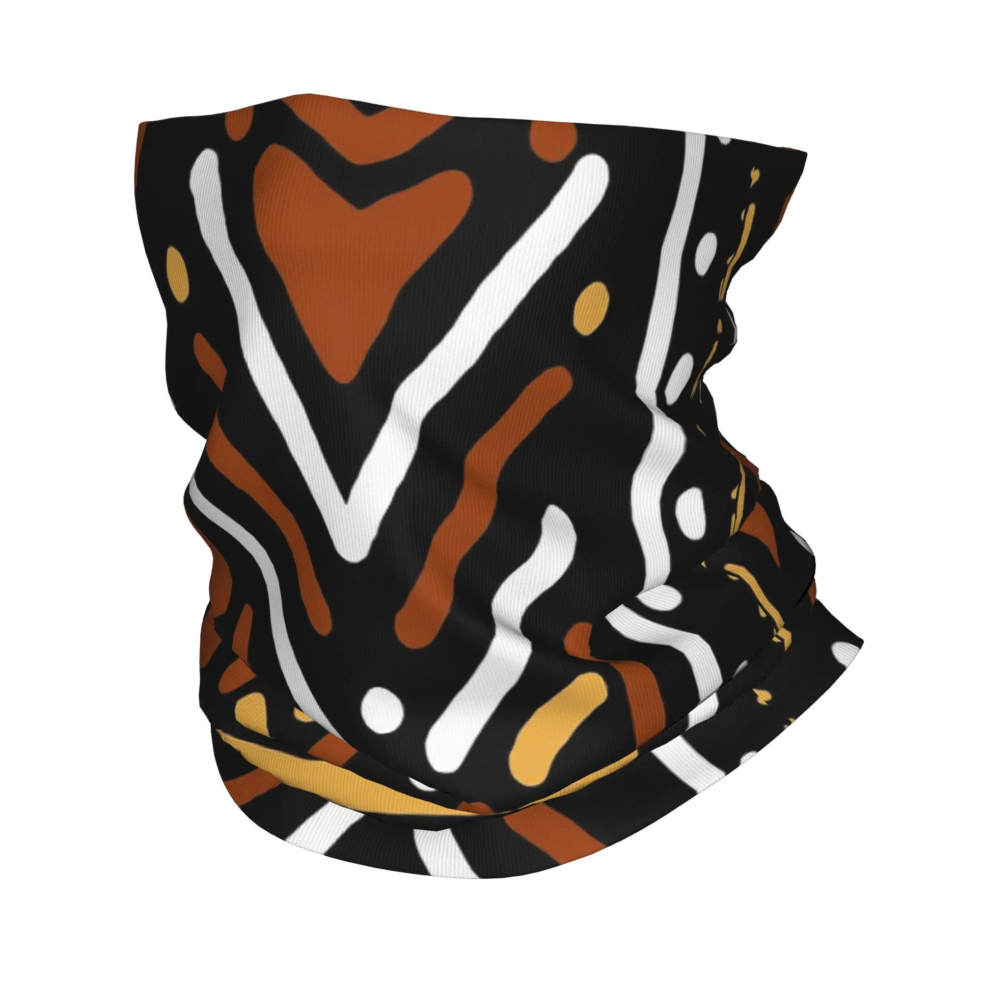 Africano bogolan bandana pescoço capa impressa envoltório cachecol multi-uso ciclismo cachecol caminhadas pesca para homens mulheres adulto toda a temporada