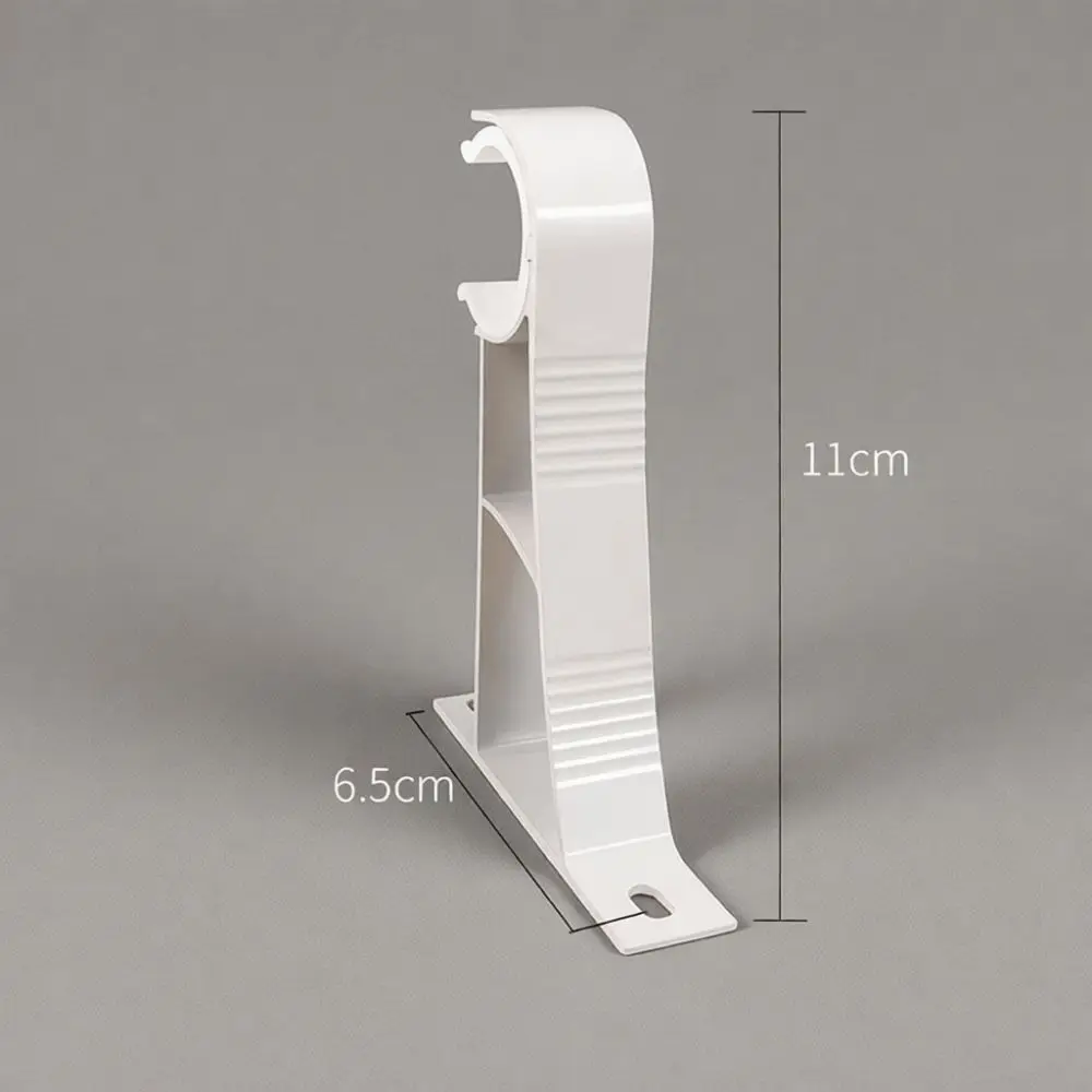 Reinforced Aluminum Curtain Rod Bracket Heavy Duty Wall Ceiling Mount Holder For Single Double Drapery Pole Fittings