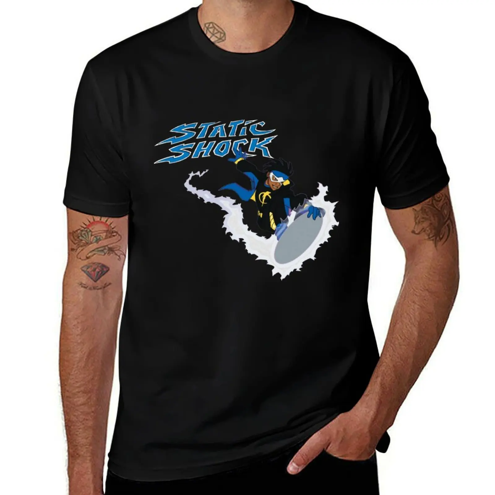 

Static Shock T-Shirt Casual Loose Fit Summer Tee Shirt