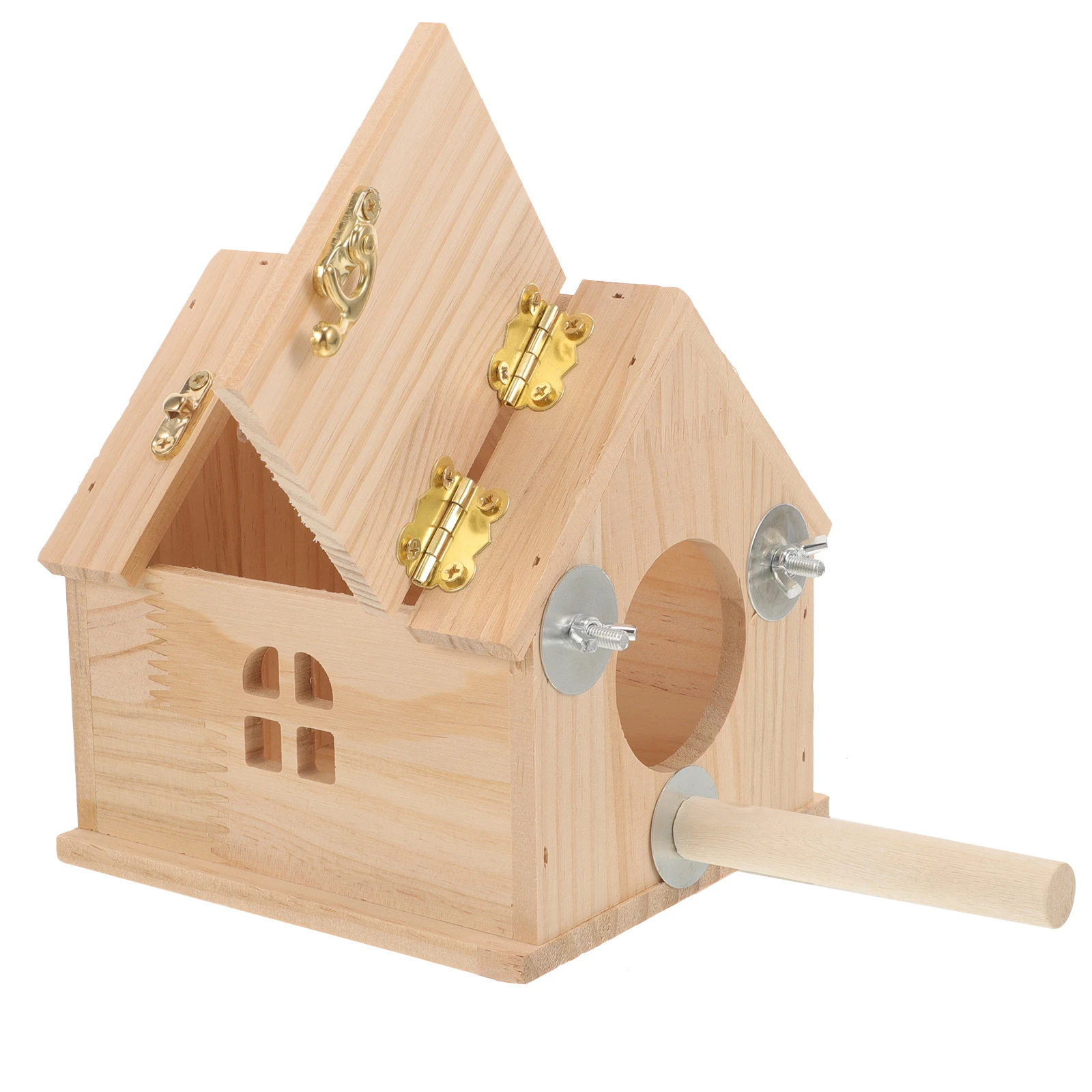 

Bird Breeding Box 1 Diy Wooden Nest Cage House for Parakeets Pet Supplies Birds Sleeping Nests Basins Nesting Boxes Outdoor