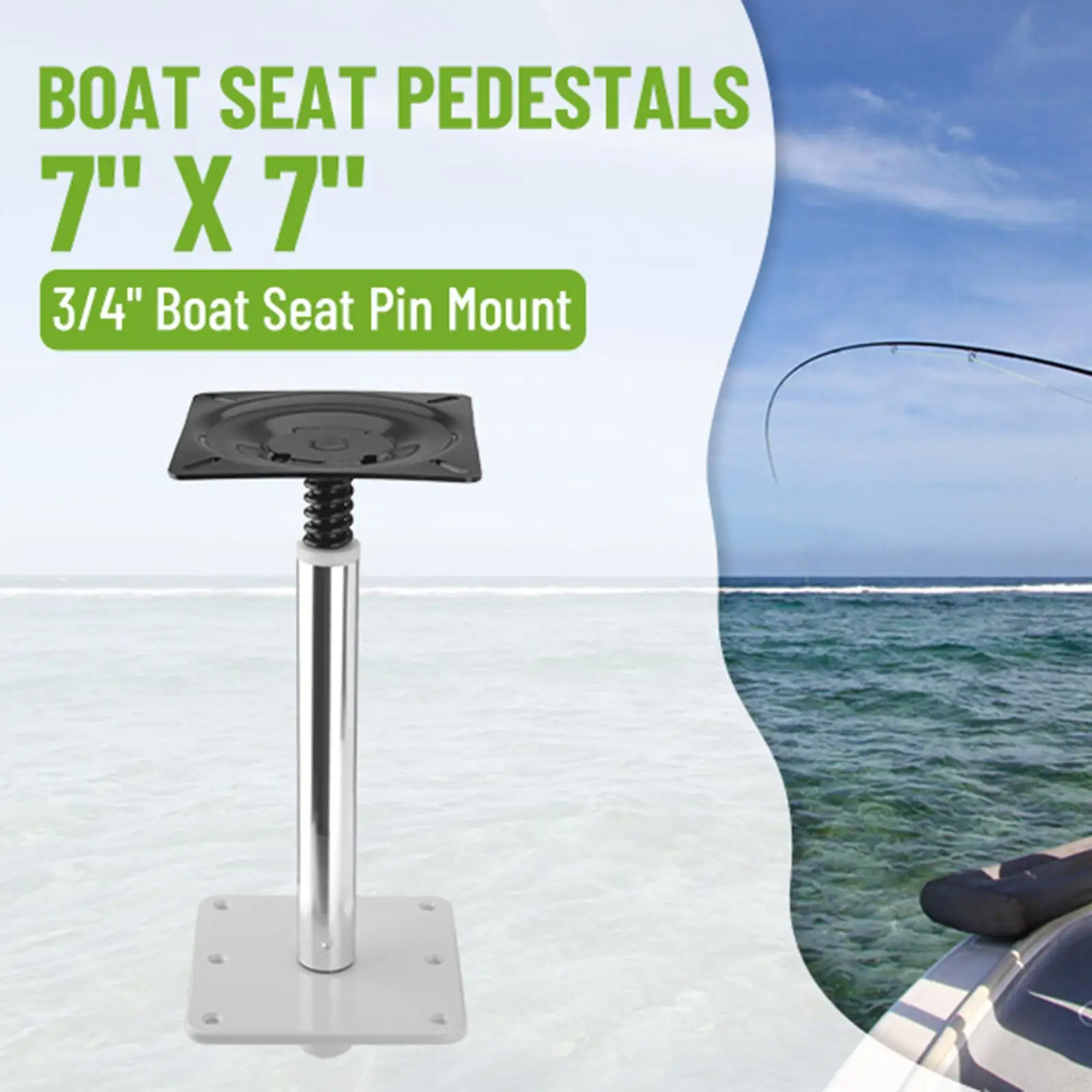 

Marine Boat Seat Pedestal Base Mount Aluminum Alloy Base Plate Holder Rack Supplies 360 Degree Swivel for Fishing Pontoon Boat