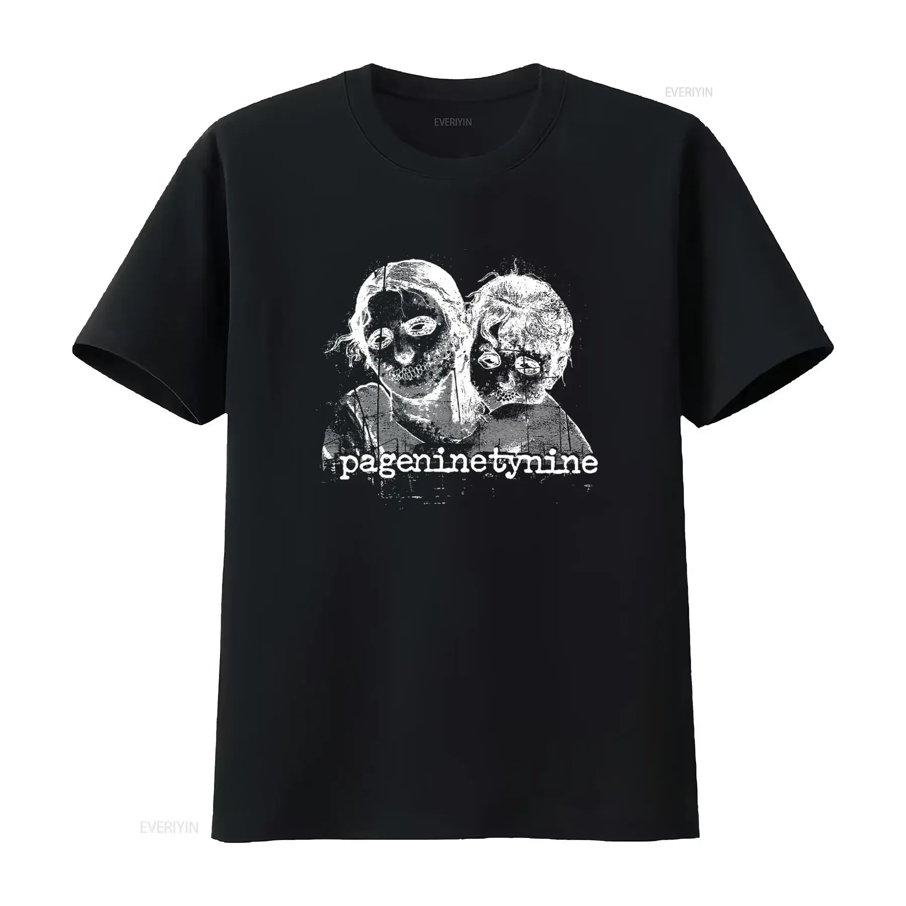 Pageninetynine Pg 99 Screen 100 Cotton T Shirt Skramz Screamo Punk Rock Style vintage Washed Slightly Comfortable Unisex