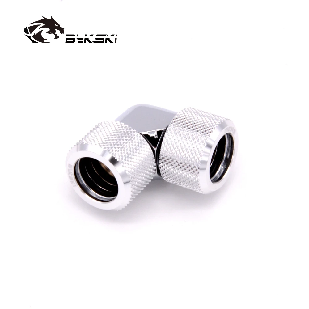 Bykski 90 Degree Fitting use for OD12mm/OD14mm/OD16mm PETG/Acrylic Hard Tube to Hand Compression Copper Fitting Double Interface