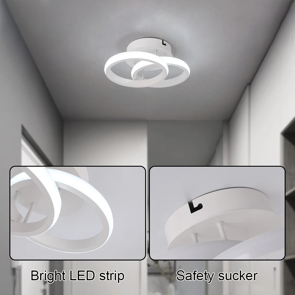 Современная акриловая Светодиодная потолочная лампа, бытовой прибор, декоративное освещение для поверхностного монтажа, освещение для балкона, коридора, комнатного освещения для спальни, коридора