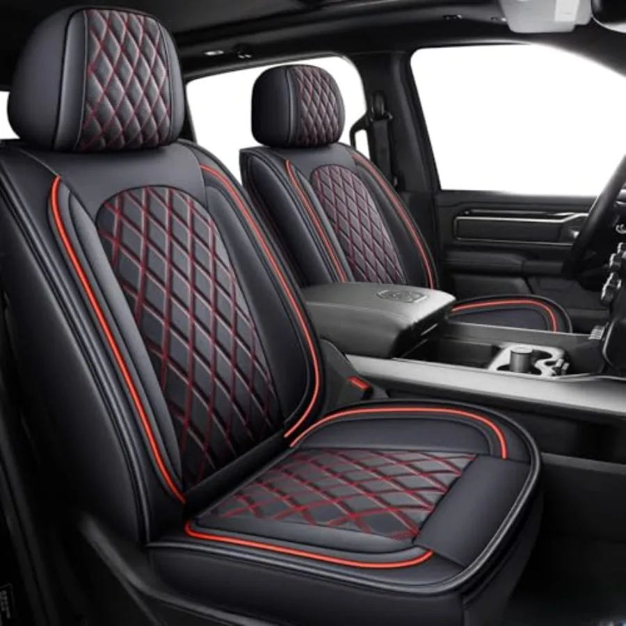 

Чехлы для сидений Dodge Ram, полный комплект, водонепроницаемые, из кожи, для защиты автомобильных сидений, для моделей Ram 1500/2500/3500 Crew Quad Regular Cab 2009-2025 гг.