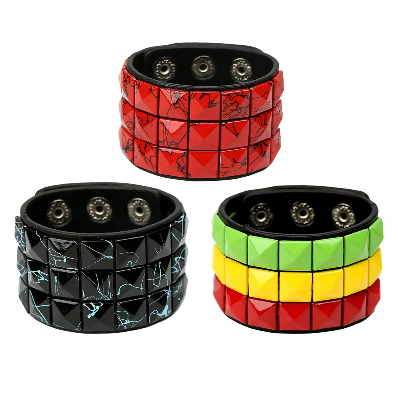 Goth Wristband Bangle Wide Wristband for Birthday Party Favors Unisex Adults