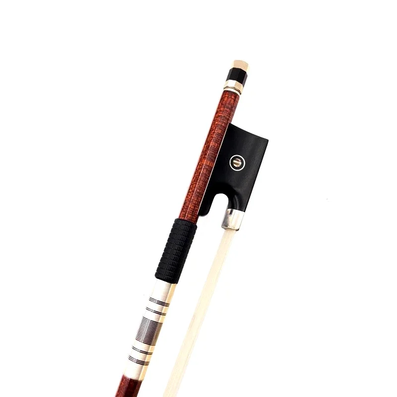 Viola cello bow 4/4 Siberian horsetail horsehair 1Pcs Pernambuco carbon Fiber Round Stick violin ,silver/Copper Mounted