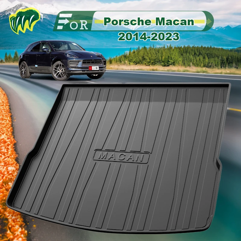 

For Porsche Macan 2014-2023 TPE Custom Fit Car Trunk Mat All Season Black Cargo Mat 3D Shaped Laser Measured Trunk Liners