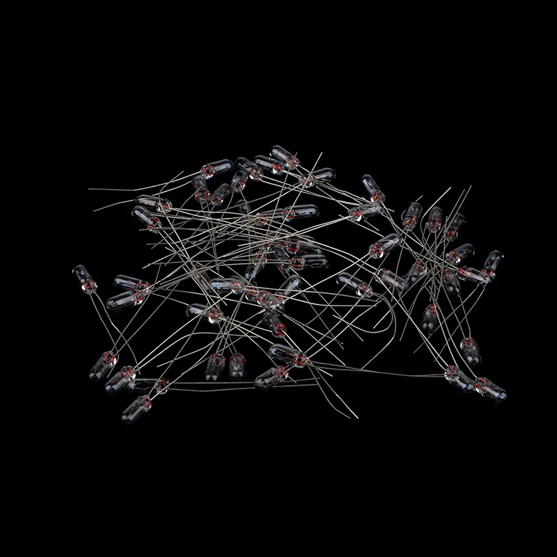 50 Pieces 3MM 12V Edison Miniature Neon Light Indicator Lamp Bulb Incandescent Filament Miniature Lamp Light Bulb