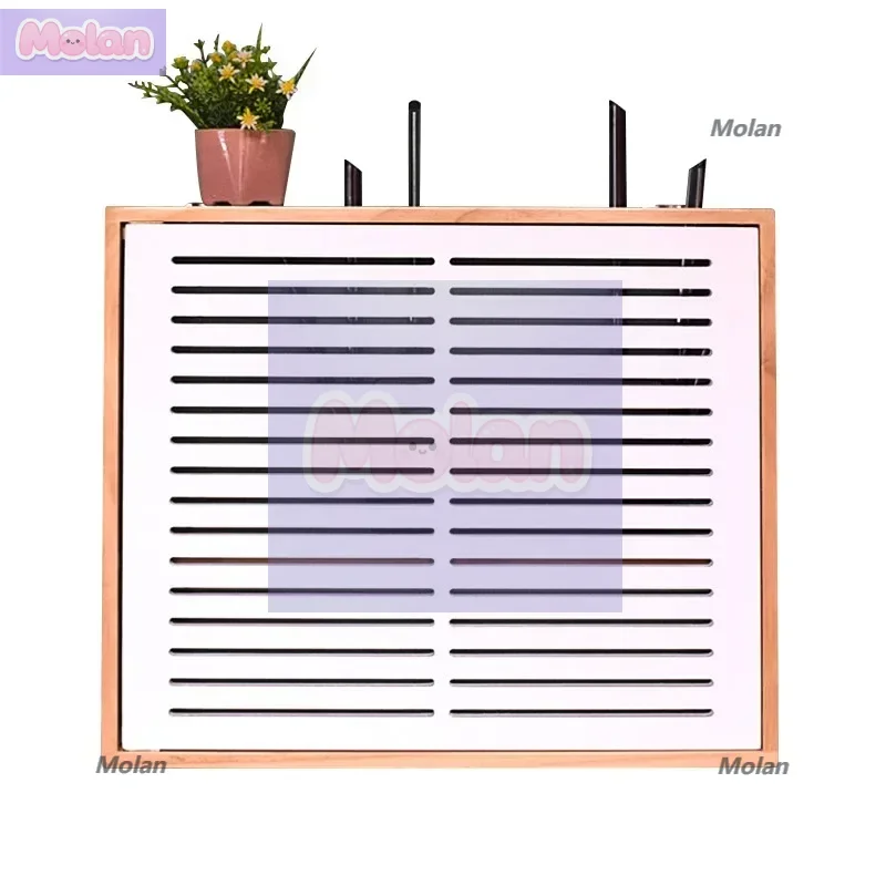 

21N solid wood meter box multimedia box decorative occlusion router wifi storage box rack wall hanging free