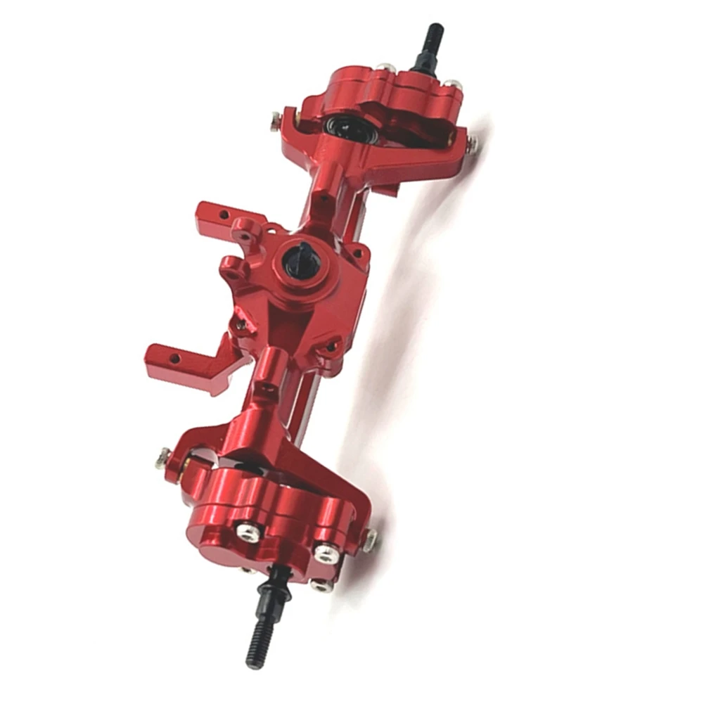 Metal Complete Front Axle Kit for FMS 1/24 FCX24 Xiaoqi Crusher Chevrolet K5 RC Accessories Red