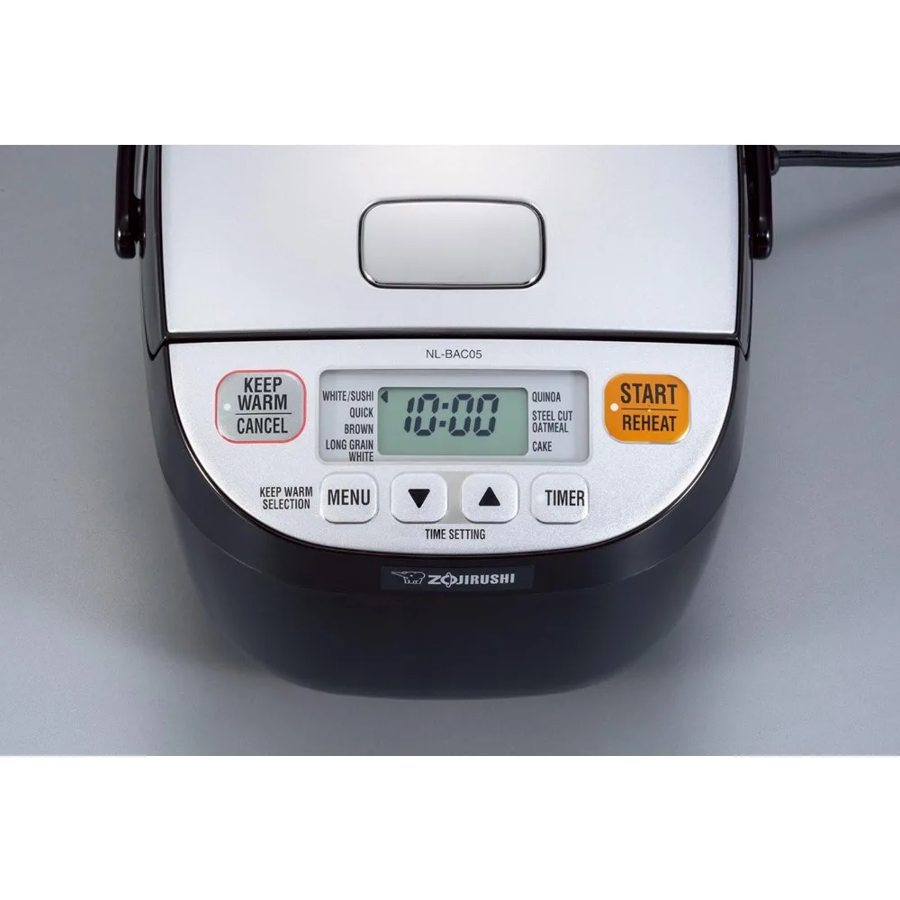 Zojirushi NL-BAC05SB Micom Silver BlackRice Cooker & Warmer