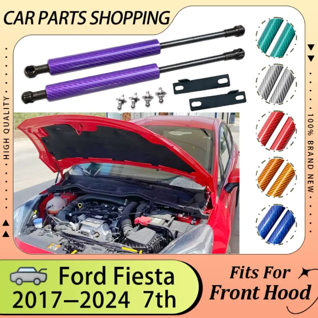 

Hood Struts For 2017-2024 Ford Fiesta ST 7th Engine Bonnet Refit Lift Support Cylinders Shock Absorber Damper Pillar Piston Rod