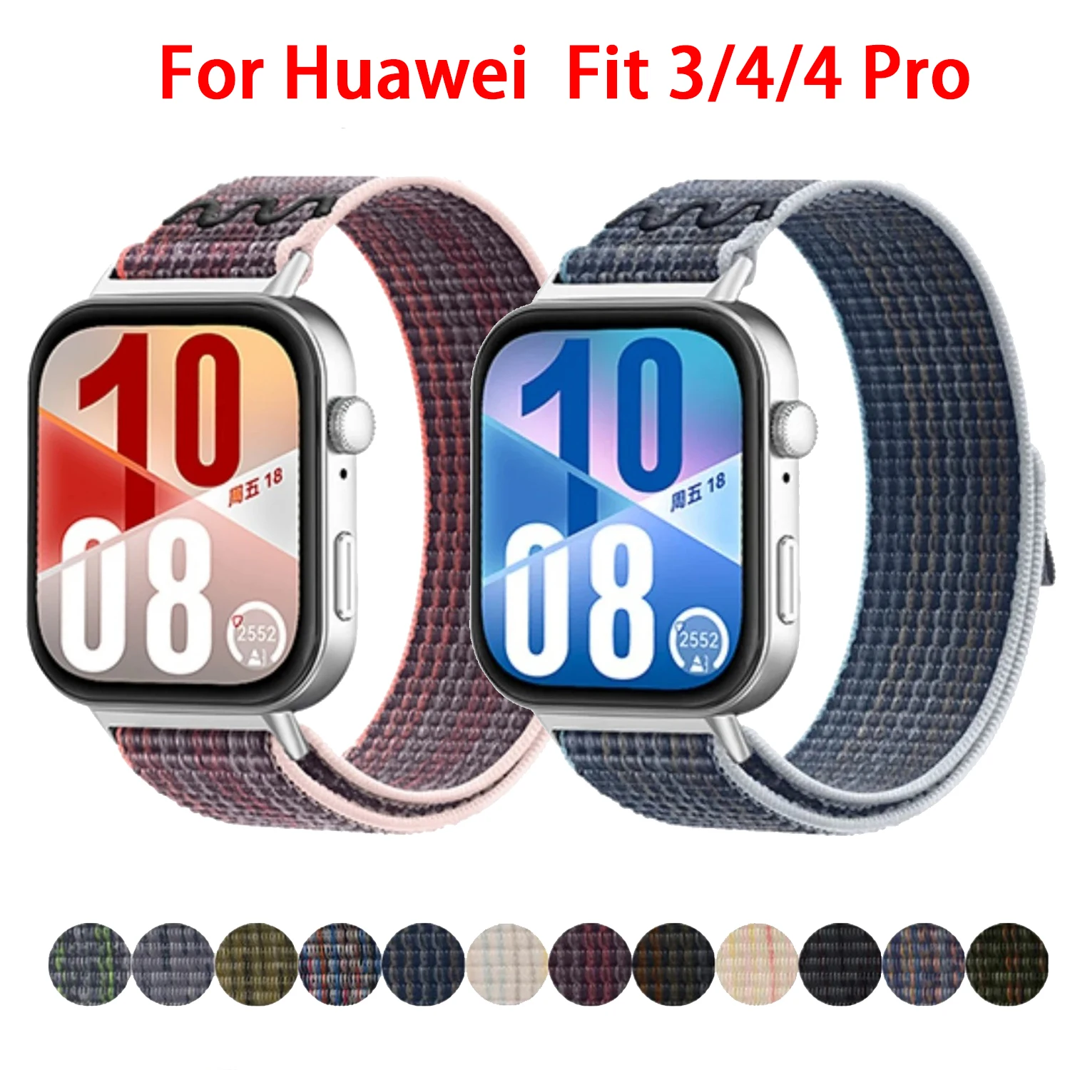 Nylonband für Huawei Watch Fit 4 Pro/Fit 4, gewebtes Sportarmband, Correa Huawei Watch Fit 4/3-Armband, Armband ﻿