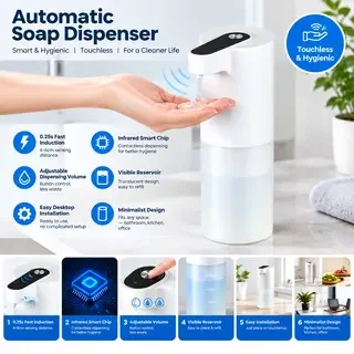 2026 New Upgrade Soap Dispenser Hand Wash Automatic Liquid Dispenser Automatic Hand Sanitizer Soap Dispenser No Punch Press
