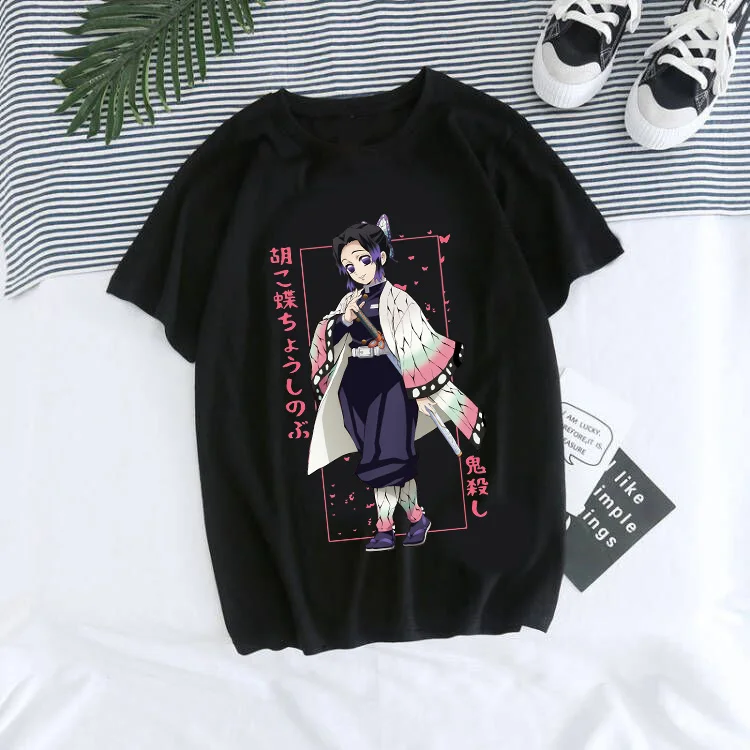 Japanese Anime Demon Slayer T Shirt for Women Kimetsu No Yaiba Nezuko T-shirt Female Tanjirou Kamado Graphic y2k Clothes Tops