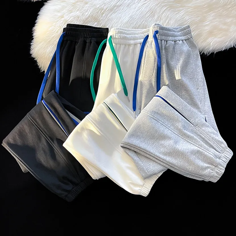 

Men's Sport Pants Spring Summer Patchwork Cuffed Nine Points Casual Trendy High Street Sle Loose Fit Comfortable Leisure Tr...