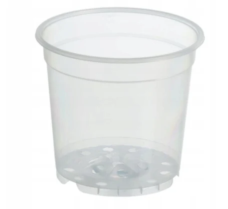 Productie bloempot kunststof transparant 15cm