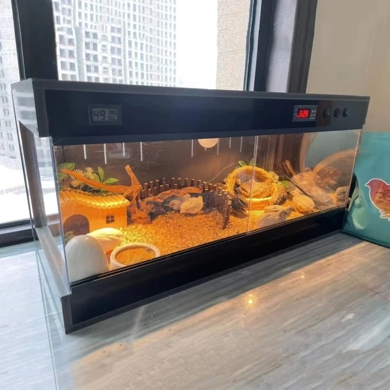 Termostato terrario para reptiles, tortuga, lagarto, hámster, caja de cría, serpiente, erizo, terrarios para reptiles, incubadora para casa de mascotas trepadora