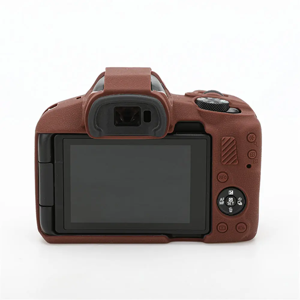 Anti-Slip Litchi Silicone Case For Canon EOS R50 Protective Cover Soft Rubber Skin Armor Camera Body Protector