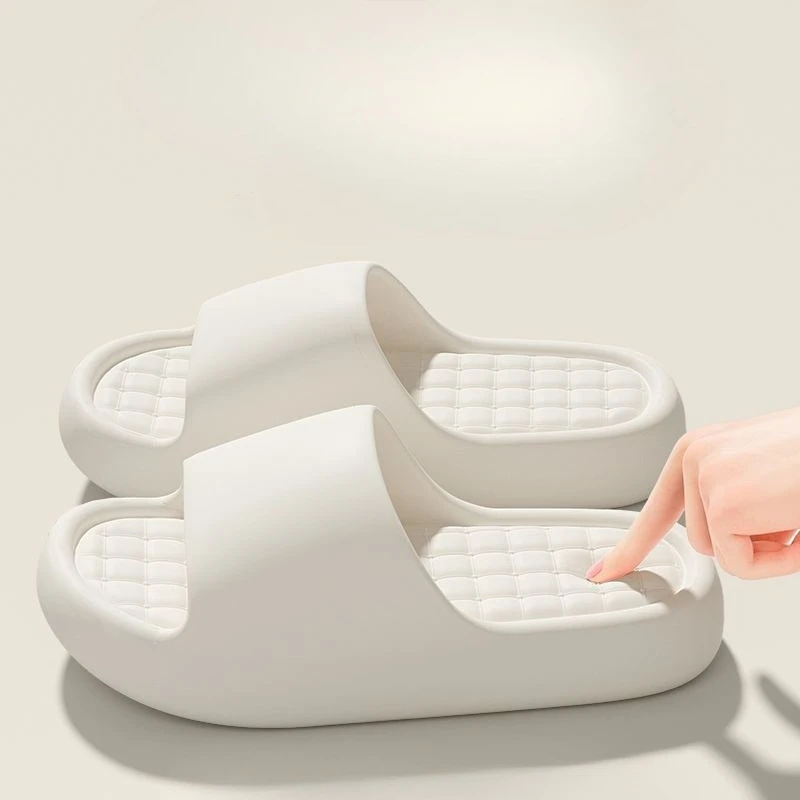 

Fashion Thick-soled Slippers Women's Summer Wear Home Stepping on Shit Feeling Indoor Bathroom Bathing Men's Cool Slippers