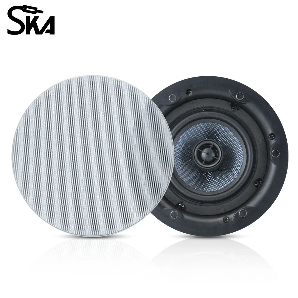 5,25-дюймовый безрамный коаксиальный потолочный динамик, высококачественная звуковая система, внутренний громкоговоритель на крыше с магнитной задней крышкой гриля