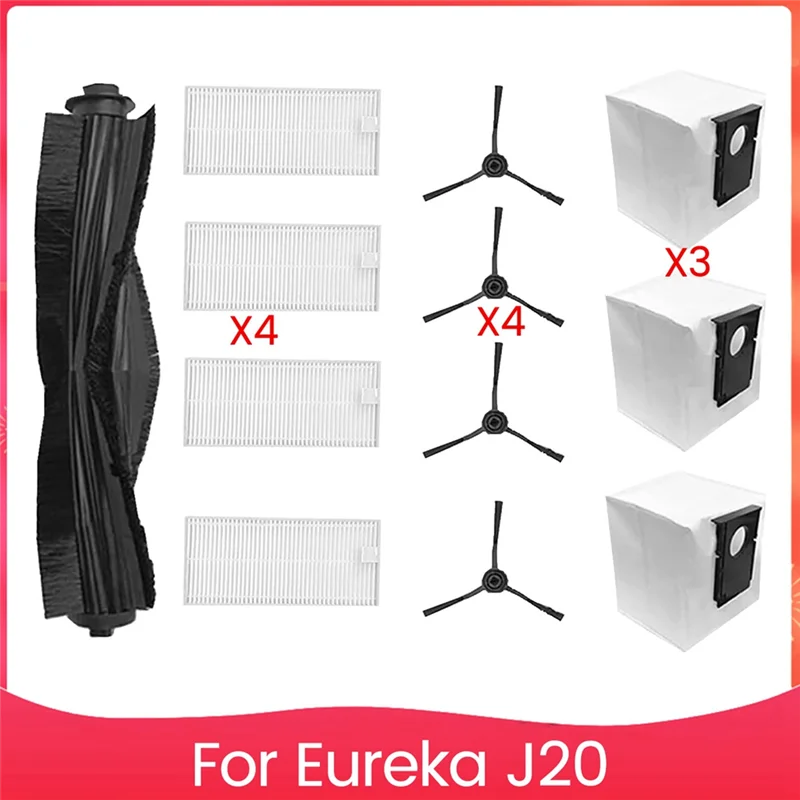 

AT05-комплект запасных частей для робота-пылесоса Eureka J20, аксессуары, основные боковые щетки, фильтр Hepa, мешок для пыли