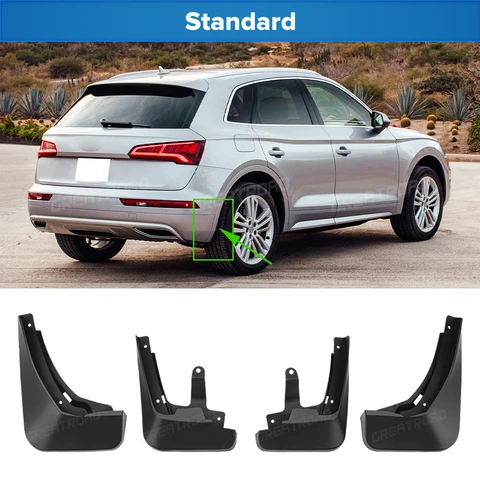 Комплект из 4 брызговиков на заказ для Audi Q5 SQ5 FY 2018-2020, без сверления, защита от брызг, аксессуары для автомобильных крыльев