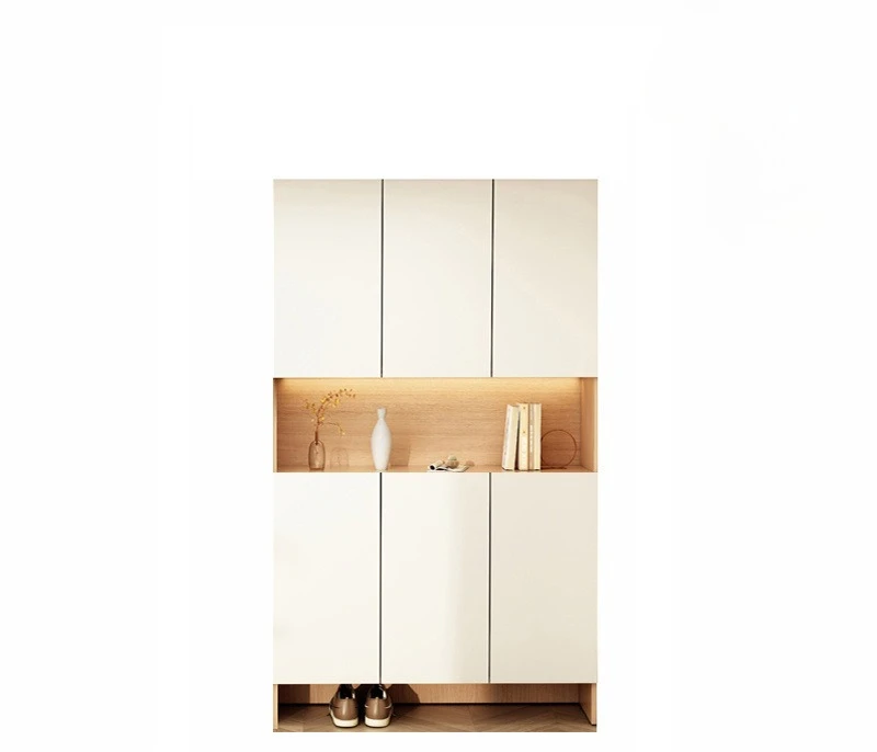 

Шкаф для обуви из массива дерева, входной шкаф, встроенный шкафчик для коридора с бытовой дверью