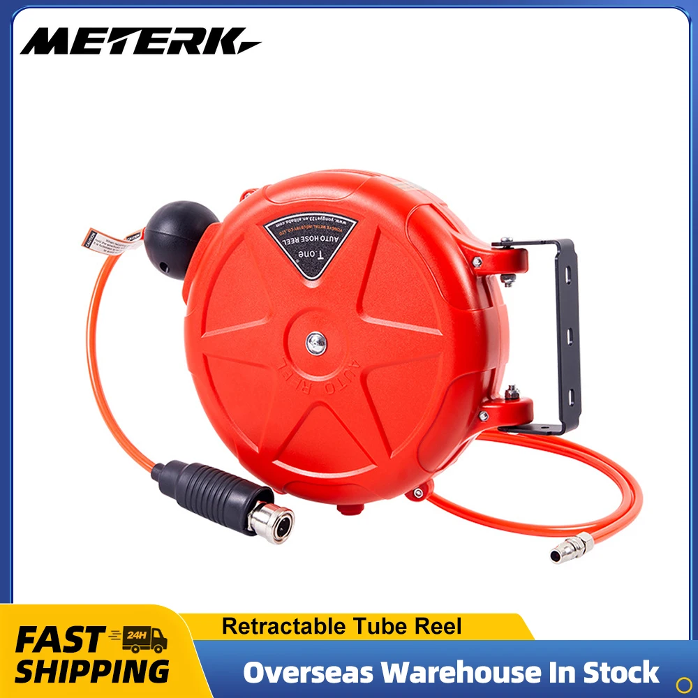 

8mm Automatic Retractable Hose Reel Car Wash Garden Irrigation Water Tube Holder Wall Mount High Pressure Waterpipes Roller