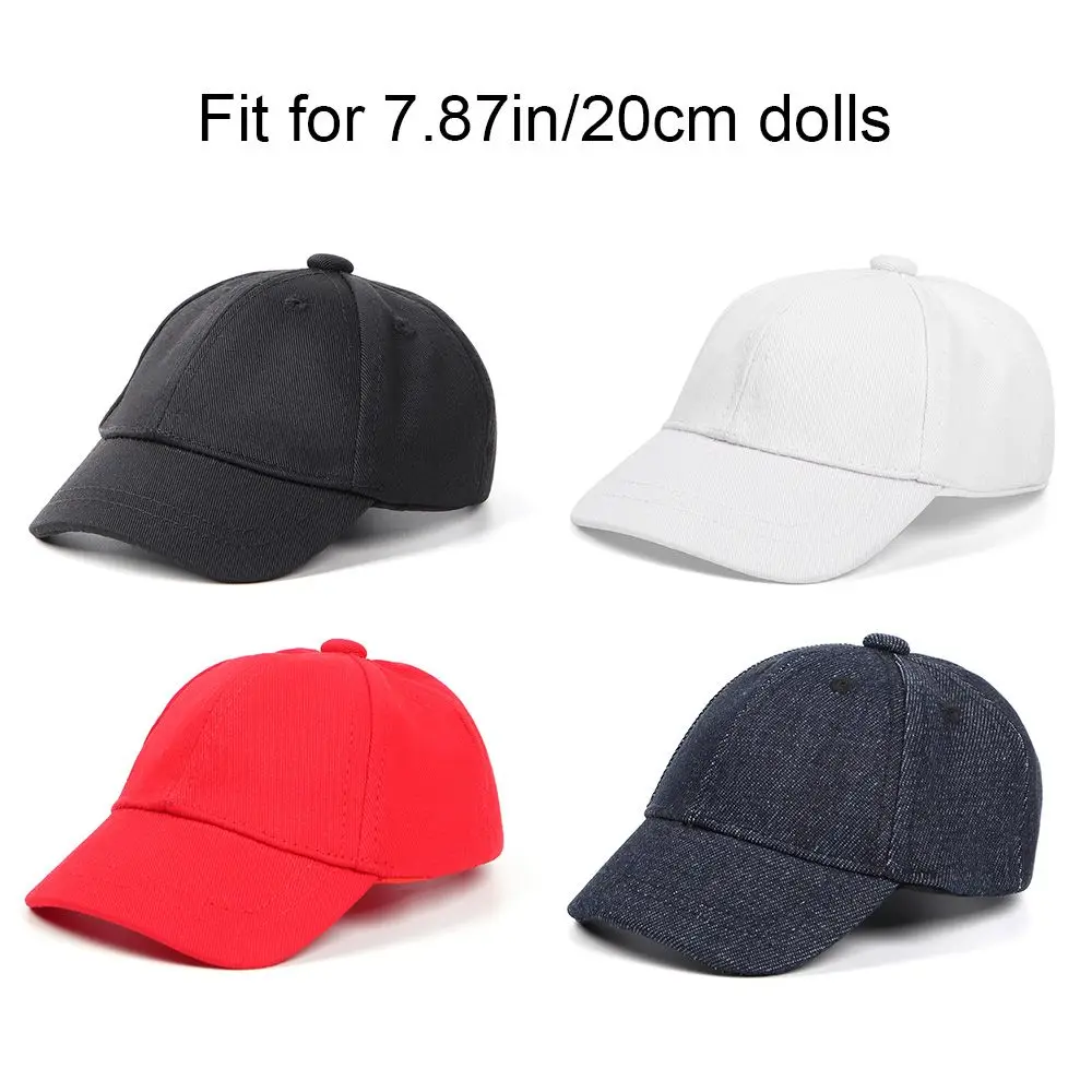 Fashion Caps for 20cm Dolls Hat Candy Color Cute Animal Casual Hat For Plush Doll Head Doll Baseball Cap Doll