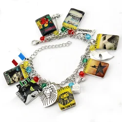 Lion King Broadway Musicals Charm Bracelet 14 Pendants Multiple Bangle Bracelets for Women Men Cosplay Jewelry Gift 