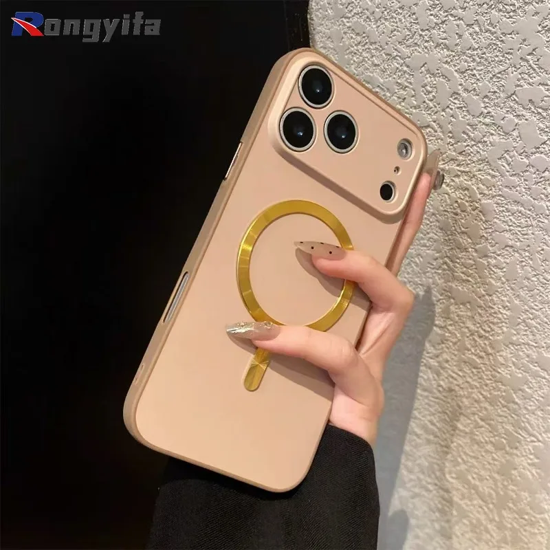 

Simple Magnetic Phone Case For Vivo V60 V60E V50 V50E V40 SE Lite V30 V29 V27 V27E Pro 5G 4G Wireless Charging Cool Soft Cover