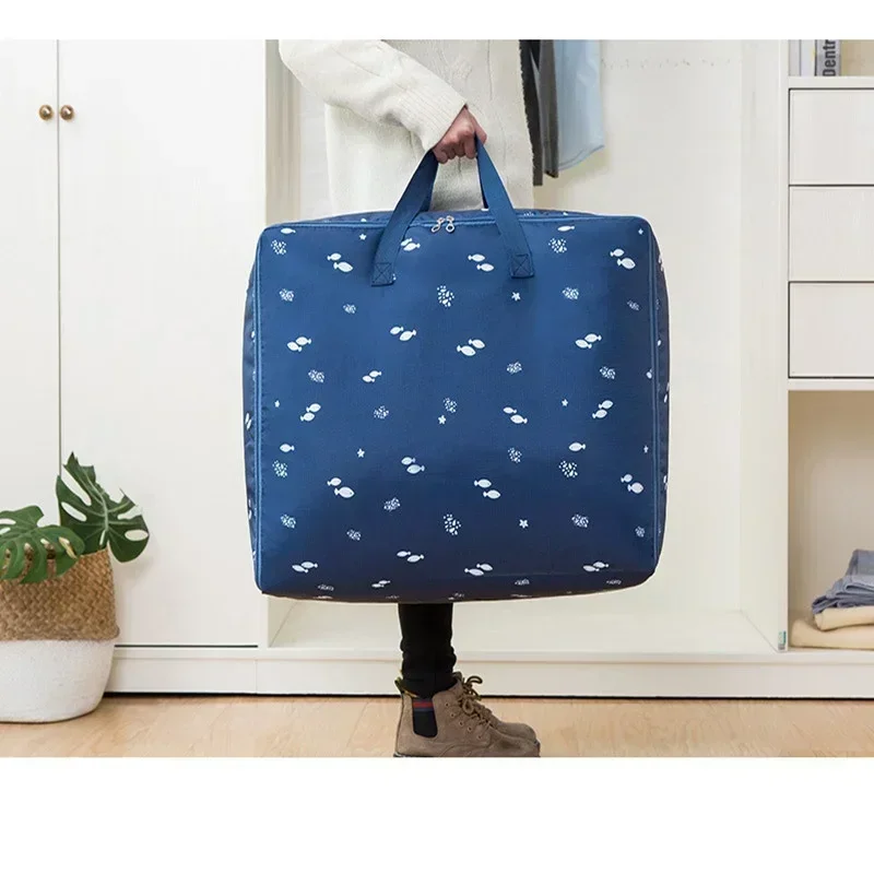 M/L/XL/XXL  Large Capacity Quilt Clothes Storage Bag/Oxford Cloth Quilt Storage Bag Finishing Bag Moving Packing Bag Storage Bag