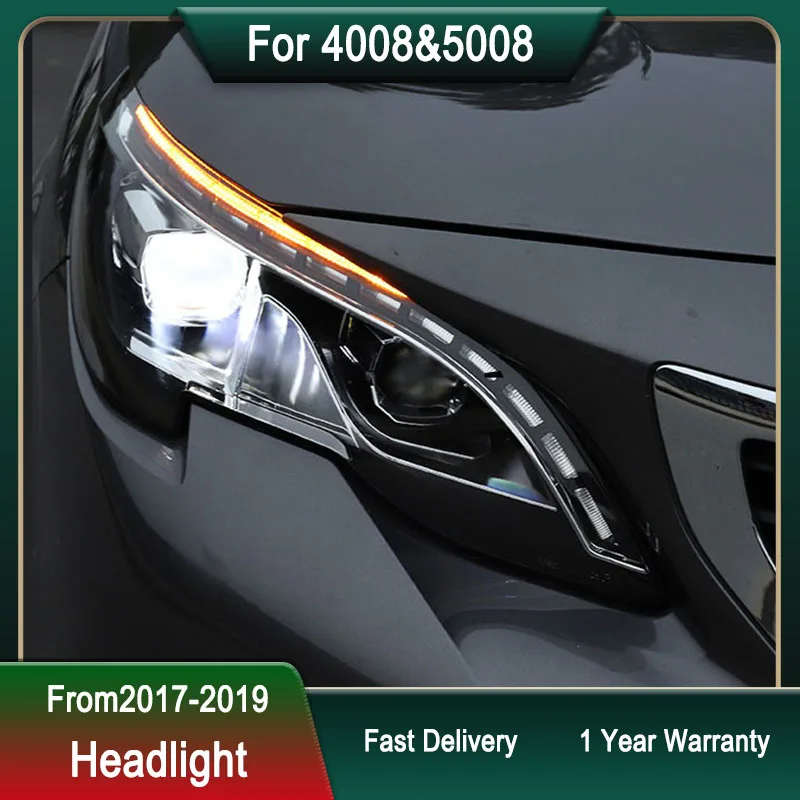 Car Headlight For Peugeot 4008 5008  17-19 LED Head Lamp Upgrade Refit to GT Style DRL Head Lamp Front light Assembly