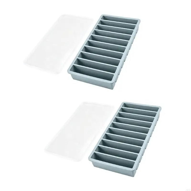 Flexible elastomer freezing Bar Tray For Narrow Bottles 10 Compartments Extended Design J0MC