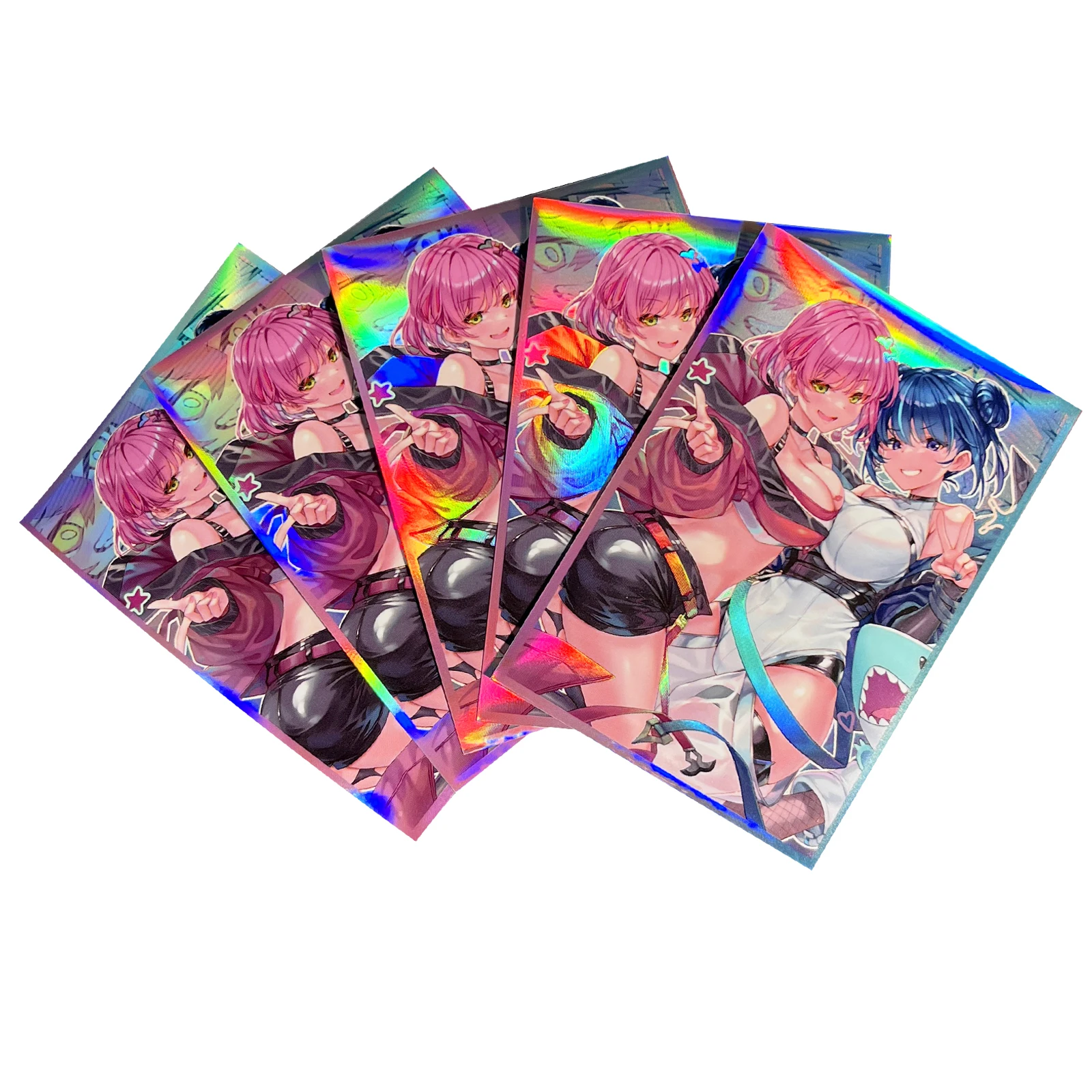 63x90mm 50PCS Cartoon Card Protector for YGO Game Cards Sleeves HD Holographic Card Sleeves Foil Board Games Card Cover