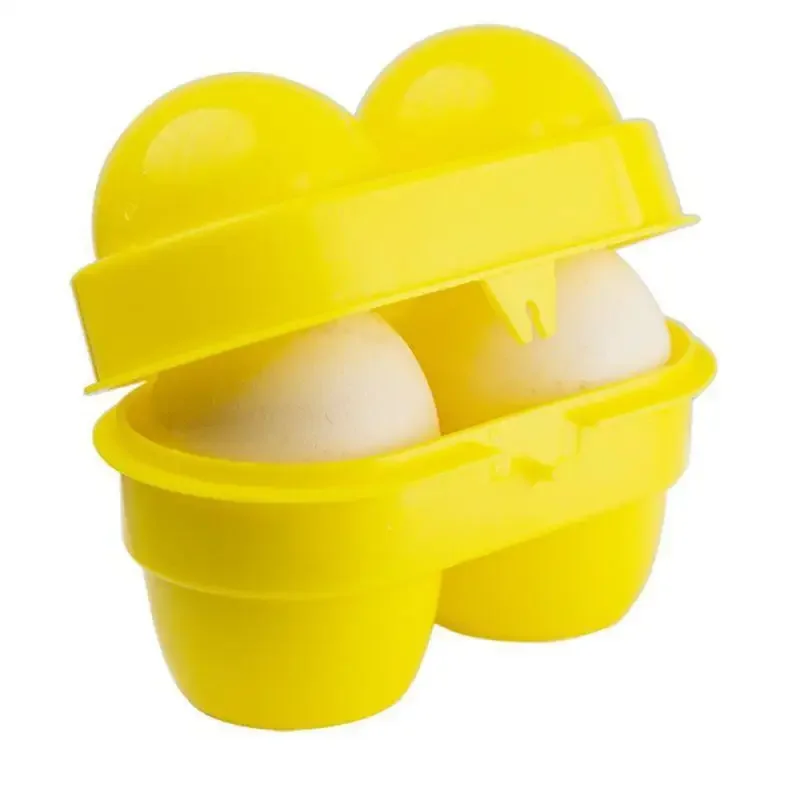 Egg Storage Box 2 Grids Portable Plastic Egg Dispenser Holder Container Organizer For Outdoor Traveling Camping Picnic Eggs Case