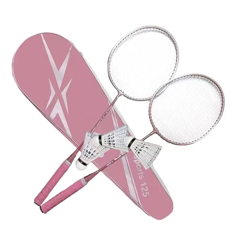 Conjunto de badminton para crianças kit de badminton portátil com raquetes acessórios de badminton crianças conjunto de badminton com 3 bolas para a família