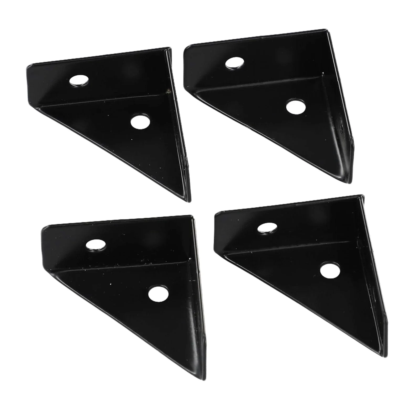 Sturdy Corner Brackets Strong Support Suitable for Wood Connection and Furniture Black/White Color Options 4pcs