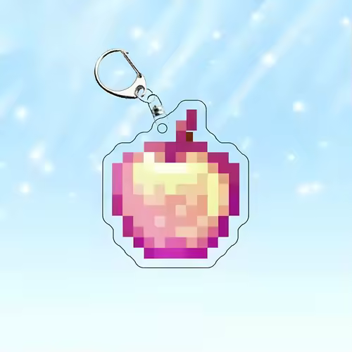 2-10 Pcs/set Totem of Undying Diamond Sword Eye of Enchanted Golden Apple Keychain Pickaxe Model Toys Collect Keyrings - Image 3