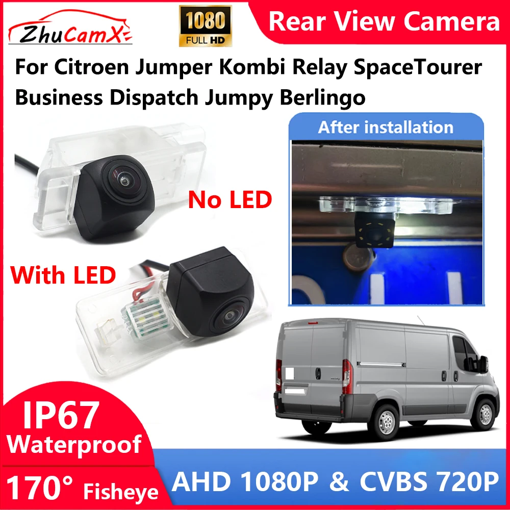 

For Citroen Jumper Kombi Relay SpaceTourer Business Dispatch Jumpy Berlingo Backup Parking Reverse Rear view Camera AHD 1080P