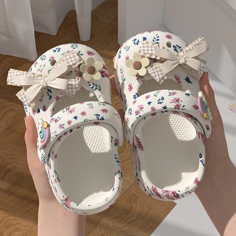 2026 Summer Fashion Thick Sole Slippers Girls Outdoor Wear-resistant Leisure Sandals Classic EVA Shoes Waterproof Beach Shoes