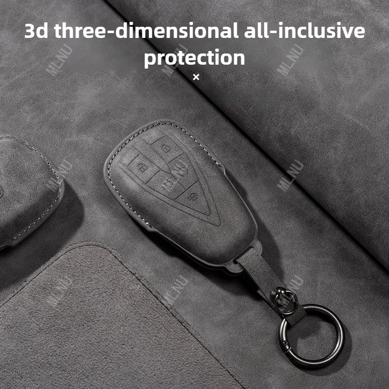 حافظة مفاتيح لـ CHANGAN CS55 PLUS ملحقات 2026/2025 تغطية كاملة ثلاثية الأبعاد من جلد الغنم المضاد للخدش ترقية شخصية 2022-2024 #4