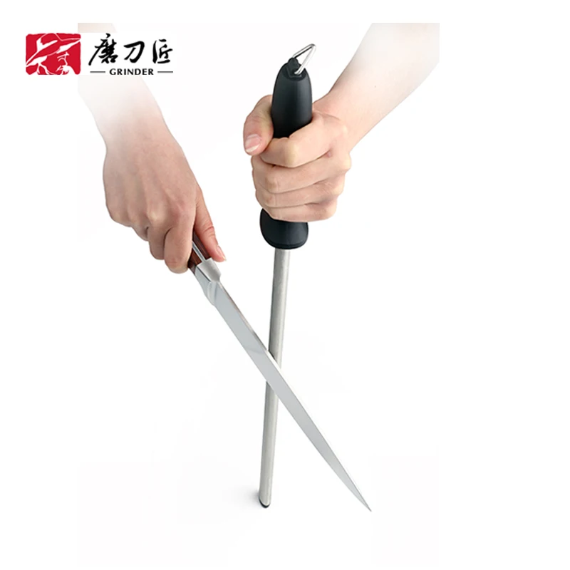 Sale-15%Gift TAIDEA 10/12inch Knife Diamond Sharpening rod Angle guide steel Kitchen sharpening system Sharpening stone