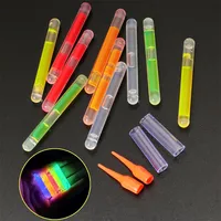 10PCS Luminous Fireflies 4.5*40mm Fishing Float Fluorescent Lightstick Light Night Rod Lights Tool Bright Dark Color Glow Stick