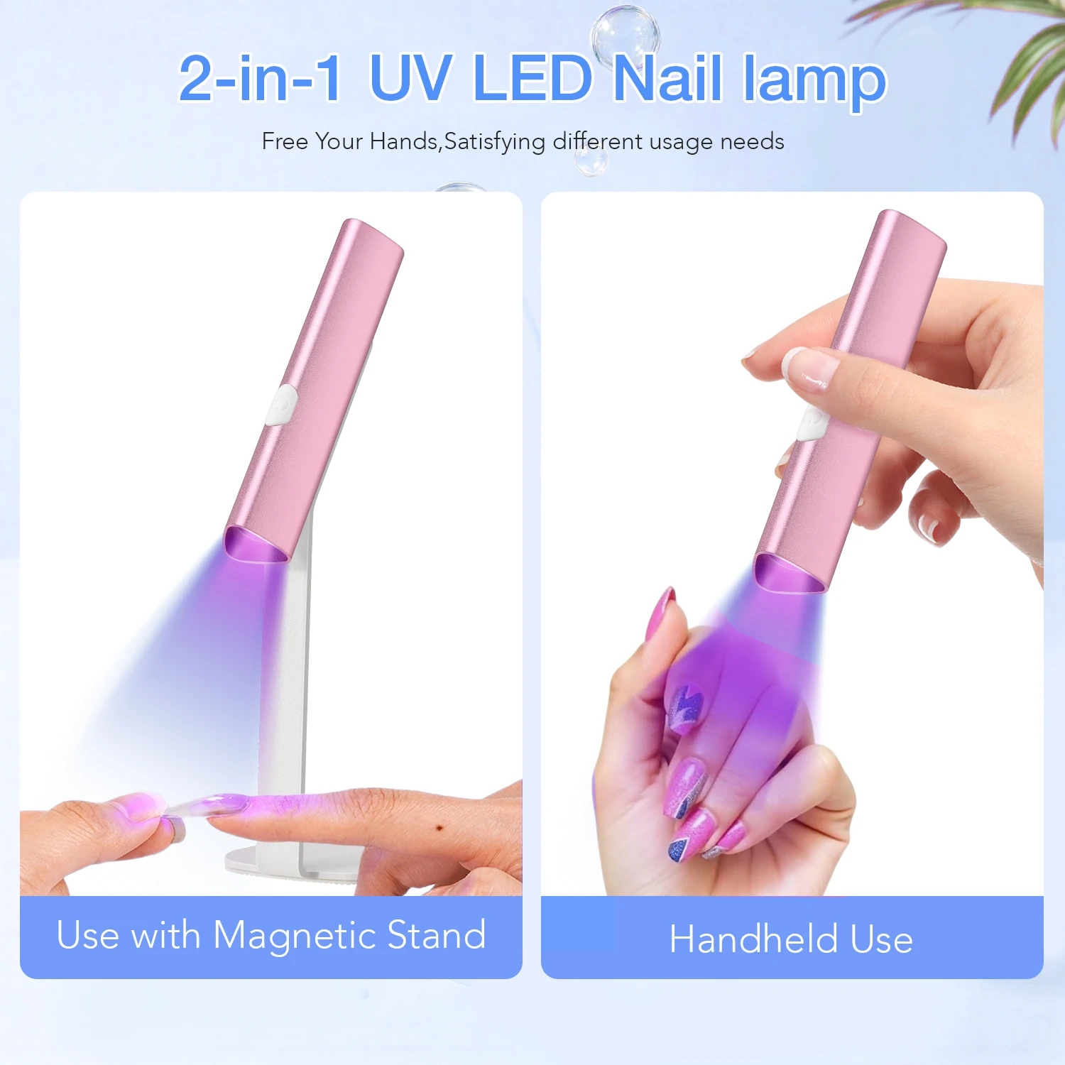 プロのネイル UV LED ランプデスク充電式ポータブルミニネイルドライヤースタンド UV ランプ爪マニキュアサロン